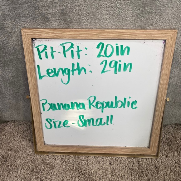 Banana Republic Blue Linen Short Sleeve Button Down Shirt Camden Fit MensSmall - Picture 5 of 5